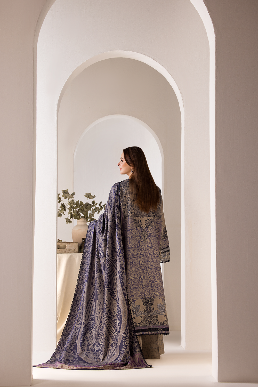 Design 7B Winter Shawl 2024 Unstitched